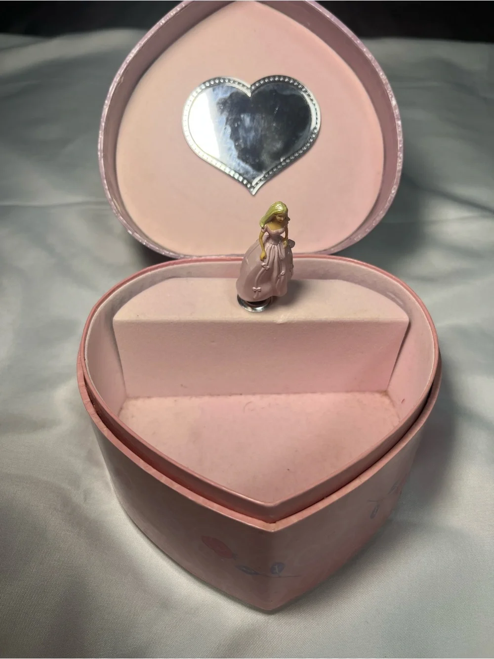 Vintage 2002 Barbie Music Jewelry Box Heart Shaped Pink‎ Tested Works